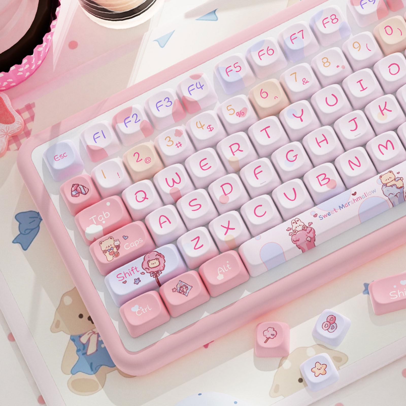 Amazon.co.jp: キーキャップセット動物テーマキーキャップ 68/75/84/98